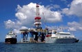 TRANS SHELF SOVIET.VESSEL CARRIES the FALCON drilling rig into Western Port Bay Victoria.TO WESTERN PORT BAY