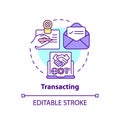 Transacting concept icon Royalty Free Stock Photo