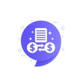 transaction info icon for web Royalty Free Stock Photo