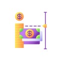 Transaction limit vector flat color icon