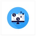 Transactional data flat icon Royalty Free Stock Photo
