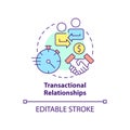 Transactional relationships concept icon
