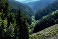 Transalpina Road Alpine Gorge View From Above, Romania Royalty Free Stock Photo