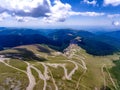 Transalpina road and Ranca town in Romania