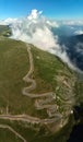 Transalpina road and Urdele peak in Romania Royalty Free Stock Photo