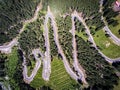 Transalpina winding mountain road high up in the mountains in Tr Royalty Free Stock Photo