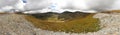 Transalpina winding road panorama Royalty Free Stock Photo