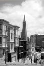 Transamerica Pyramid in San Francisco downtown Royalty Free Stock Photo