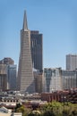 TransAmerica Tower dominates its urban environment,San Francisco, CA, USA
