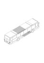 Transantiago bus isometric vector