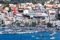 Transavia Boeing 737-800 airplane at Skiathos Airport in Greece Sunweb special livery