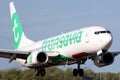 Transavia landing Royalty Free Stock Photo