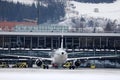 Airplanes at terminal in Innsbruck Airport, INN