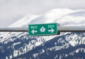 TransCanada Highway sign with mountain Royalty Free Stock Photo