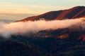 Transcarpathian rural landscape at sunrise Royalty Free Stock Photo