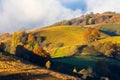 Transcarpathian rural landscape at sunrise Royalty Free Stock Photo