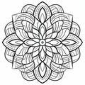 Transcendent Nature-inspired Mandala Coloring Page