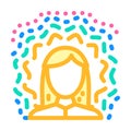 transcendental meditation color icon vector illustration Royalty Free Stock Photo