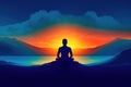 Transcendental Meditation: Embracing the Supernatural Light - Generative AI Royalty Free Stock Photo
