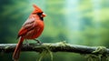 Transcendentalist Cardinal: A Captivating Cabincore Photograph