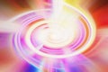 transcending boundaries with artistic allure and expression in colorful blurred gradient radial motion background red, orange,