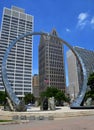 Transcending sculpture in Hart Plaza, Detroit Royalty Free Stock Photo