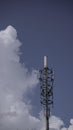 Transciever station with clouds and sky as a background Royalty Free Stock Photo