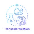 Transesterification blue gradient concept icon Royalty Free Stock Photo