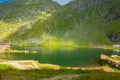 Transfagarasan Balea glacier lake in the Fagaras Mountains