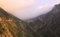 Transfagarasan road from Balea waterfall, Romania Royalty Free Stock Photo