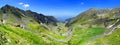 Transfagarasan road, Carpathian mountains, Romania - the best road in the world - panorama Royalty Free Stock Photo