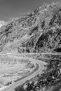 Transfagarasan road crossing the Carpathian Mountains in Transylvania, Romania Royalty Free Stock Photo