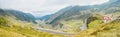 Prospect view of Transfagarasan mountain road. One of the most beautiful roads in Europe, Romania