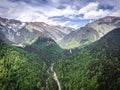 Transfagarasan road trough the Carpathians, Transylvania, Romania Royalty Free Stock Photo