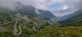 Transfagarasan road view from above Royalty Free Stock Photo