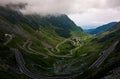 Transfagarasan road view from the cliff Royalty Free Stock Photo