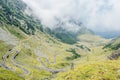 Transfagarasan serpent road from Fagaras mountains, Carpathians Royalty Free Stock Photo