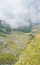 Transfagarasan serpent road from Fagaras mountains, Carpathians Royalty Free Stock Photo