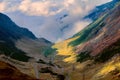 Transfagarasan view from Balea Lake Royalty Free Stock Photo