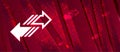 Transfer arrow icon Abstract design bright red banner background