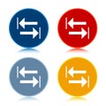 Transfer arrow icon trendy flat round buttons set illustration design Royalty Free Stock Photo
