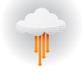 Transfer arrows Cloud glossy icon illustration