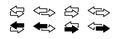 Transfer arrows. Exchange vector icons. Left right arrows vector icon