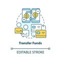 Transfer funds concept icon Royalty Free Stock Photo