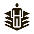 transfer of man into virtuality icon Vector Glyph Illustration