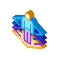 Transfer of man into virtuality isometric icon vector illustration