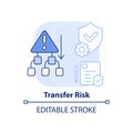 Transfer risk light blue concept icon Royalty Free Stock Photo