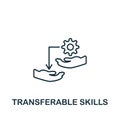 Transferable Skills icon. Monochrome simple Project Management icon for templates, web design and infographics Royalty Free Stock Photo