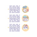 Transferring unspent funds concept line icons with text Royalty Free Stock Photo