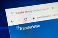 Transferwise.com Web Site. Selective focus. Royalty Free Stock Photo